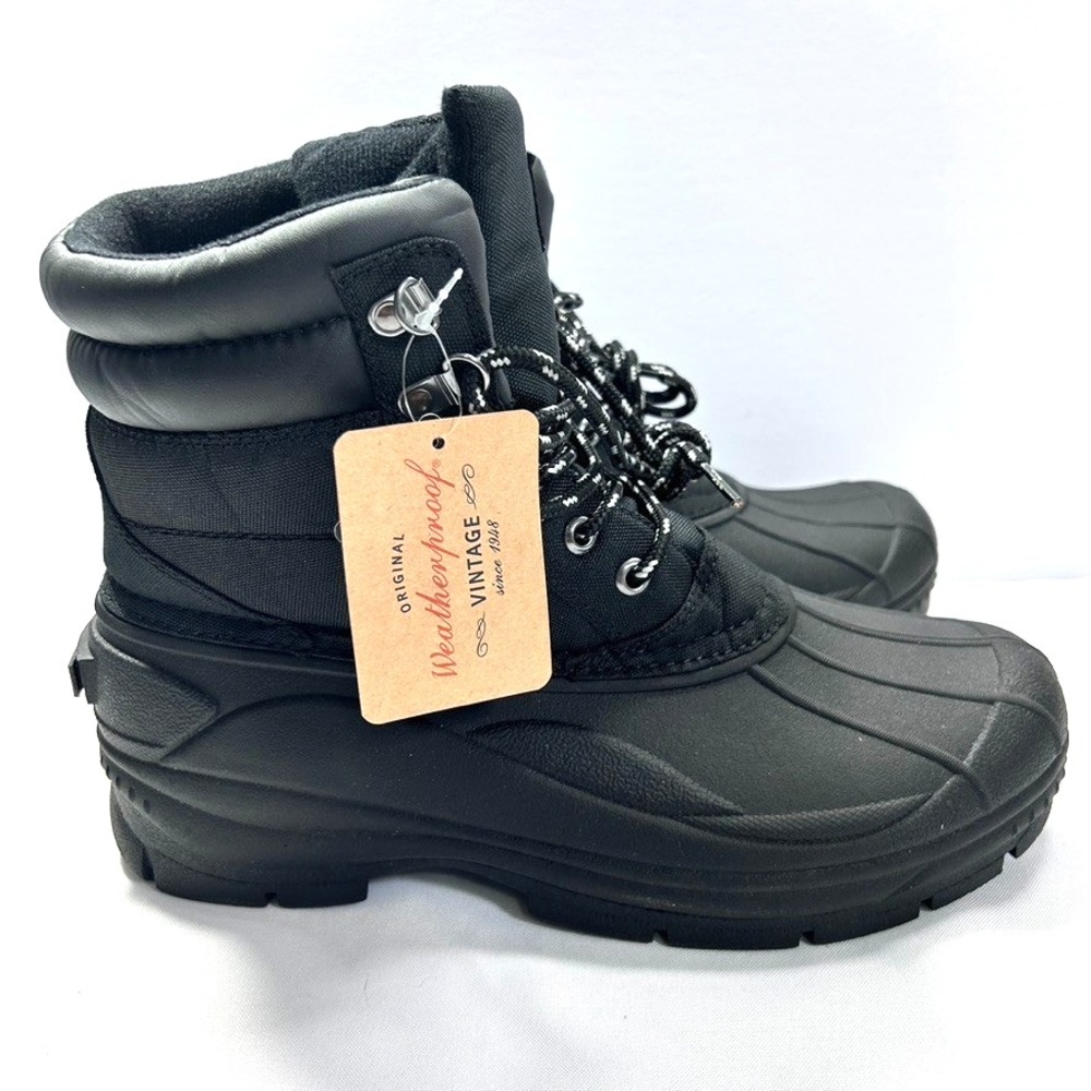 Weatherproof‎ Vintage Mens Joe Black Winter & Snow Boots Black US 10M - No Box